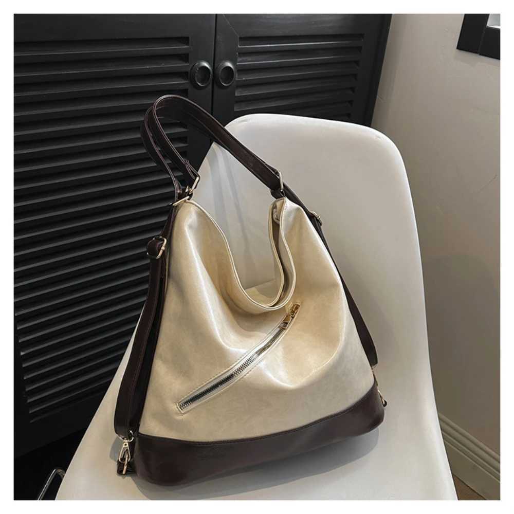 Vintage Leather Shoder Bag Wen Fashion Large Capaci Ladies Cmuting Handbag Fem Casual Travel Shopping Bag Schoolbag Z250318