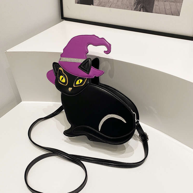 Niche Design Alien Commuter Crossbody Ins Fengsen Soft Girl Creative Kitten Shoulder Bag 2024 New Casual Versatile Fashion Clothing