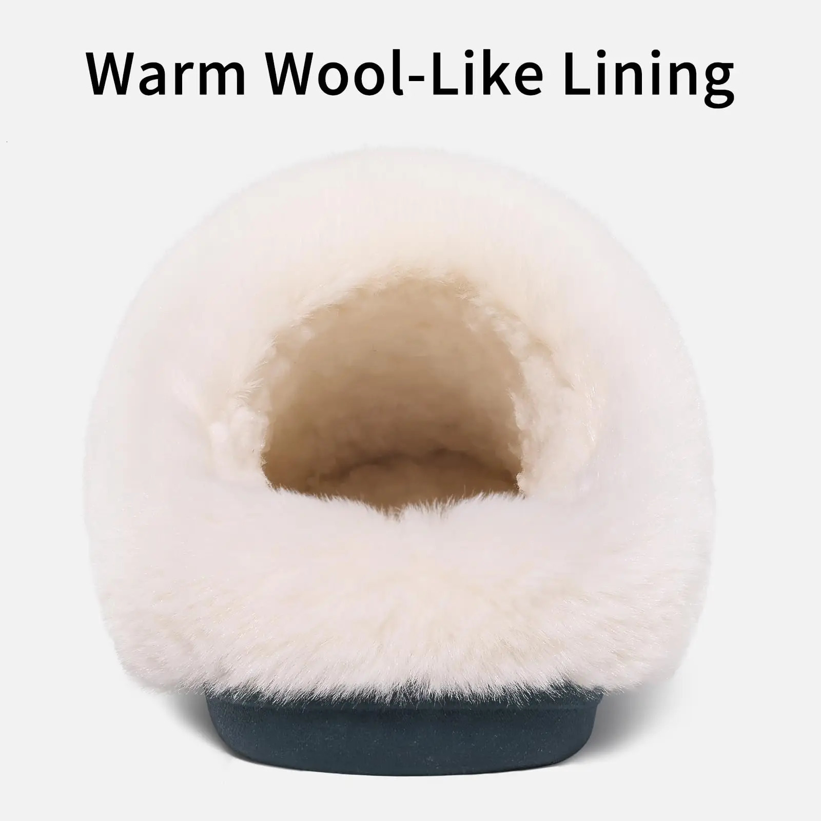 Litfun Mens Winter Plush Slippers Warm Knit Fleece Lined Furry Slides Women Indoor Soft Fuzzy Shoes Fluffy Men Cotton 241214