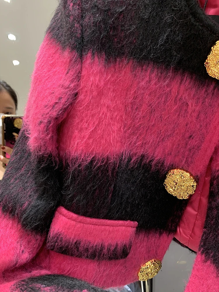 HIGH STREET Latest F/W er Fashion Womens Wear Comparison Single Chest Wool Short Jacket 241214