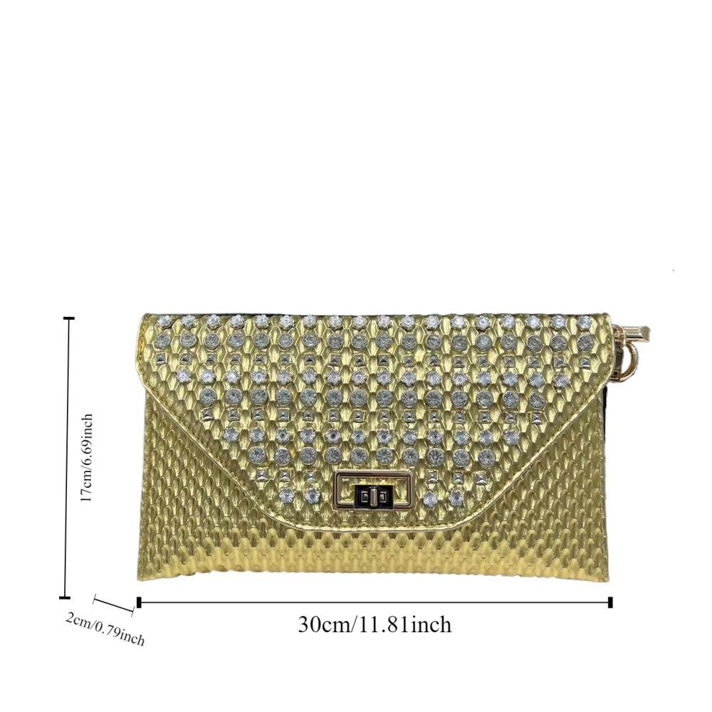 Hot Selling Women's Diamond Studded With Large Capacity Elegant Commuting Shoulder And Crossbody Handbag