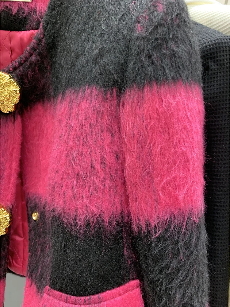 HIGH STREET Latest F/W er Fashion Womens Wear Comparison Single Chest Wool Short Jacket 241214