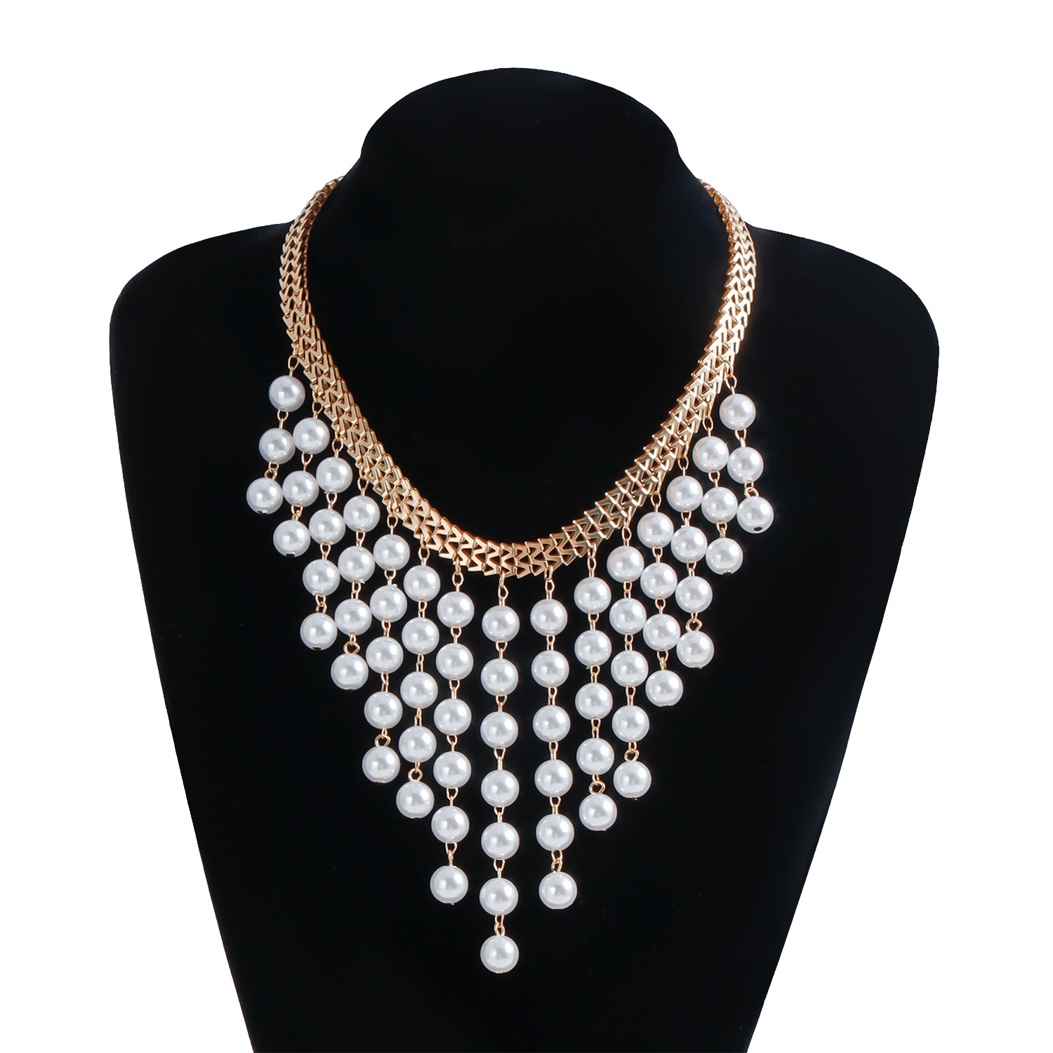 Elegant Multi-Layer Pearl Fringe Necklace for Trendy European Accessories 2025 New In Pearl Pendant Choker Jewelry Y2K Women Party Birthday Gifts Vale