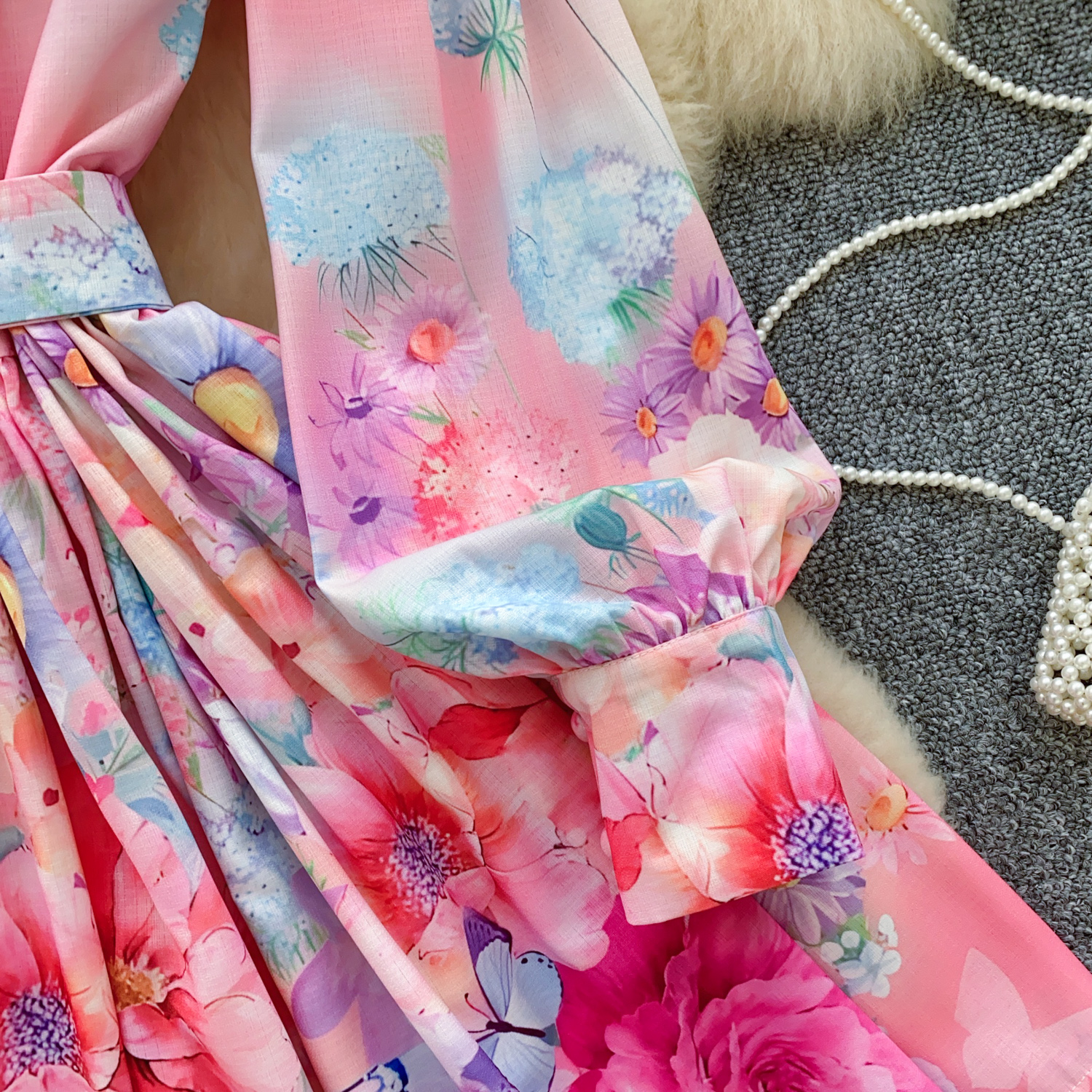 Dresses 2025 Spring Summer Gorgeous Wer En Robe Dress For Women Ruffles Long Lantern Sleeve Single Breasted Belt Mini Vestidos