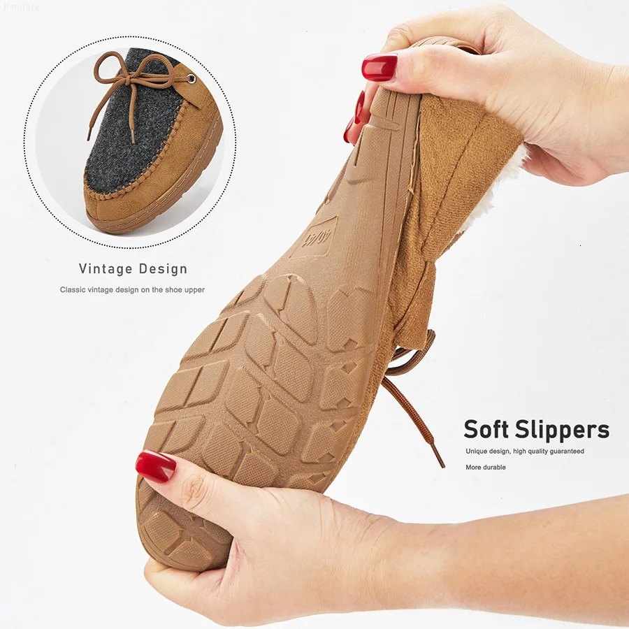 Mens Slippers For House Fuzzy Patchwork Sewing Thread Comfy Memory Foam Indoor Shoes Winter y Furry Street 241214