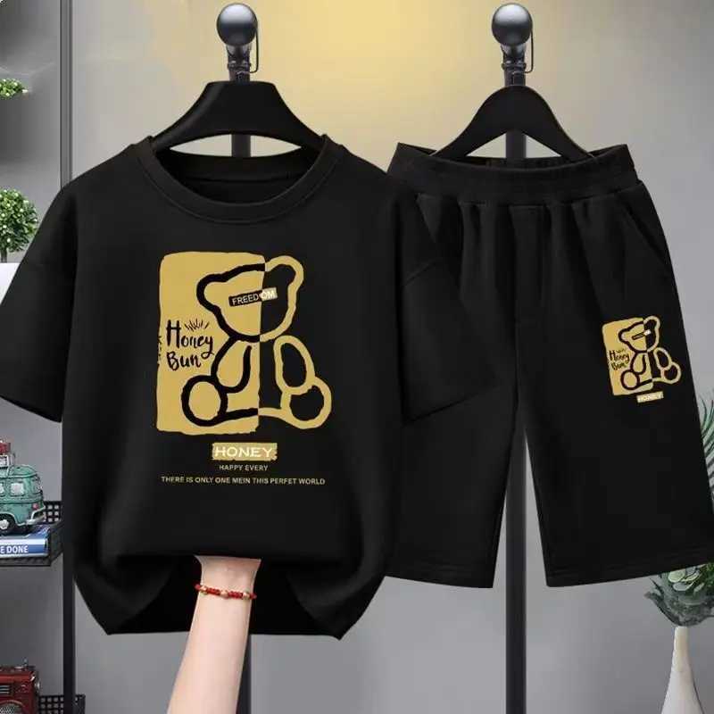 Clothing Sets Summer Baby Girls Clothes Set Children Boy Dinosaur Printed T-shirts and Shorts 2pcs Suit Casual Top Bottom Outfits Tracksuits H241214