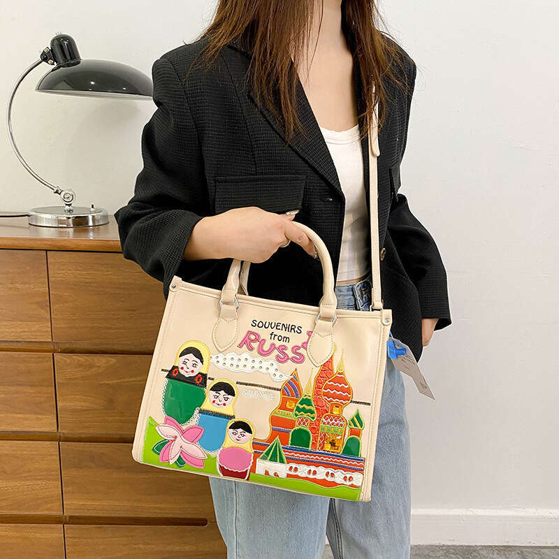 Women's niche design Mexican single shoulder tote large capacity file commuting bag 2024 new style chic elegant clothing