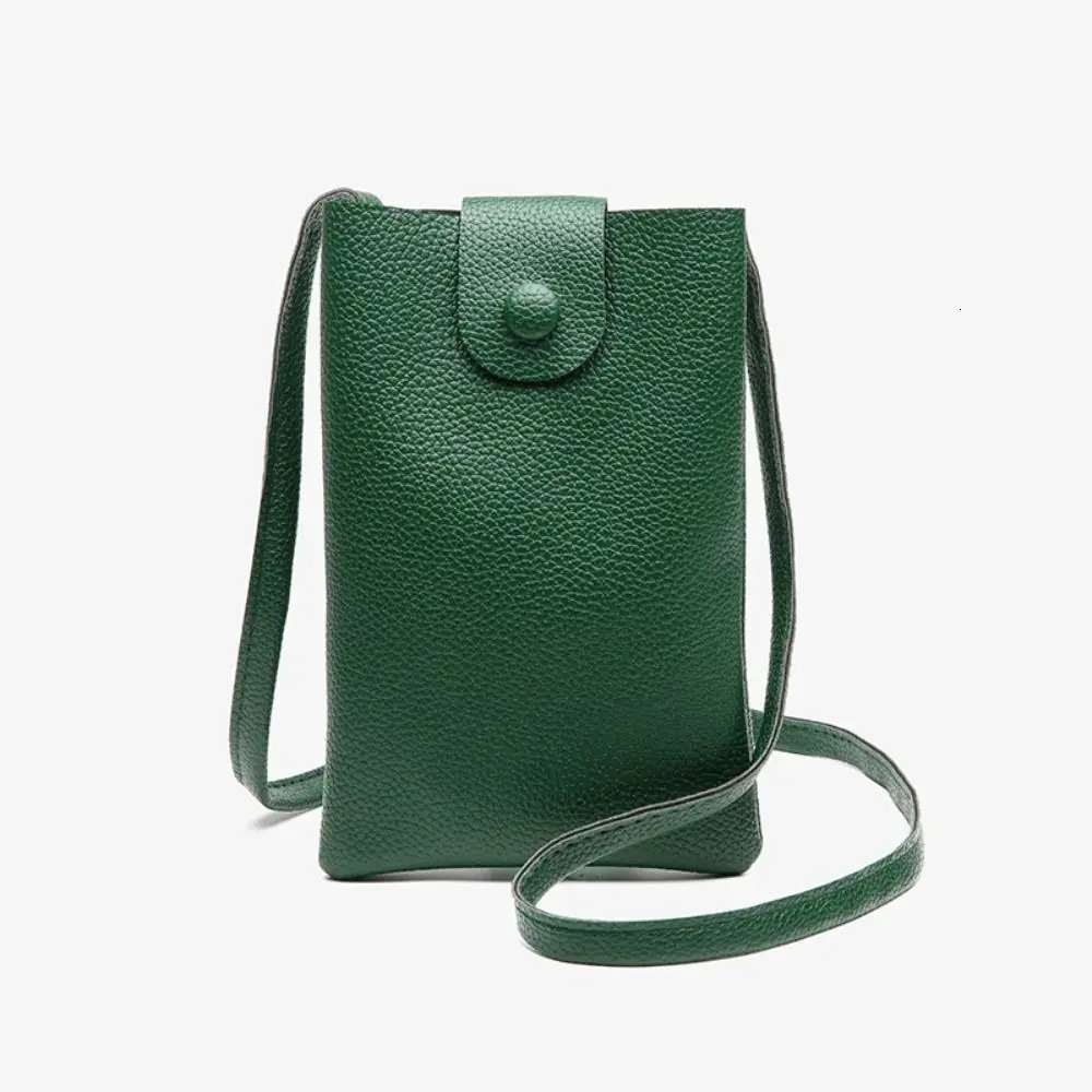 PU Leather Summer Shoulder Bag Wallet Solid Color Mobile Messenger Bag Large Capacity Mini Womens Handbag 241213