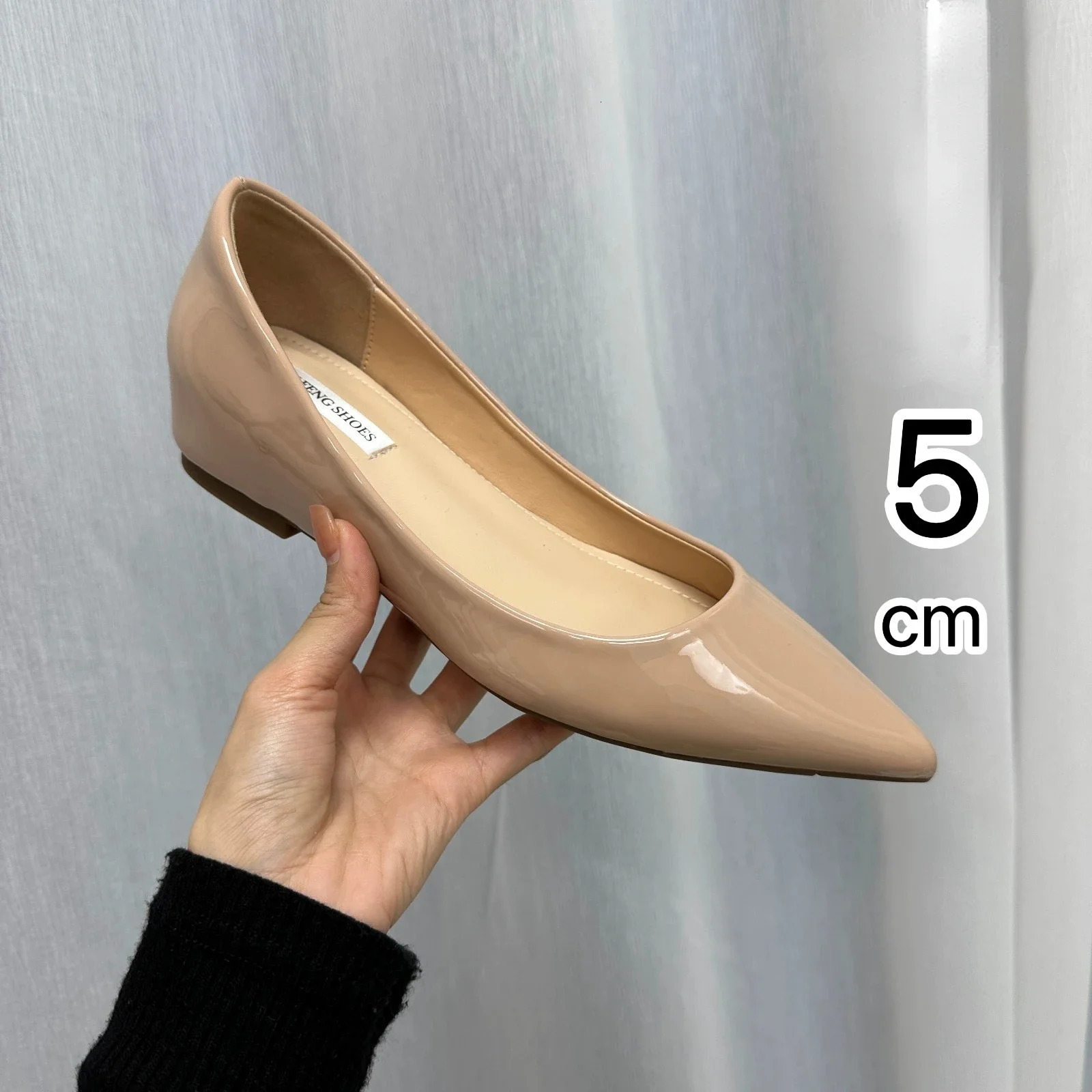 French womens shoes autumn comfortable soft leather low heel elegant dot toe single shoe office pump 241213