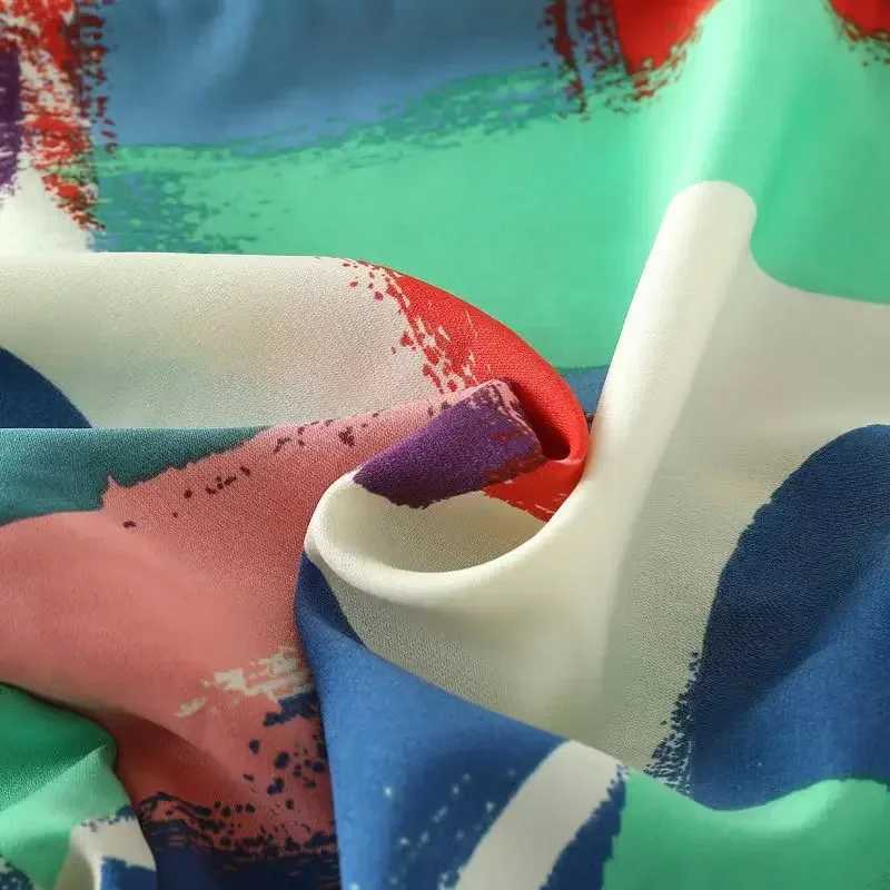 Clothing Sets Summer Kids Clothes Boys Girls Print Lapel Shirt Shorts Suit Watercolor Tie Dyeing Beach Wear Top and Bottom 2 Pieces Set H241214