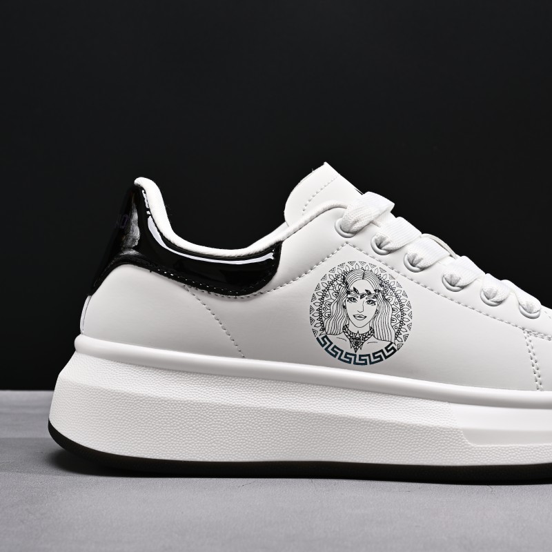 Modern White Casual Sneakers - Fashion badge for everyday wear, comfortable and versatile. Skateboarding shoes