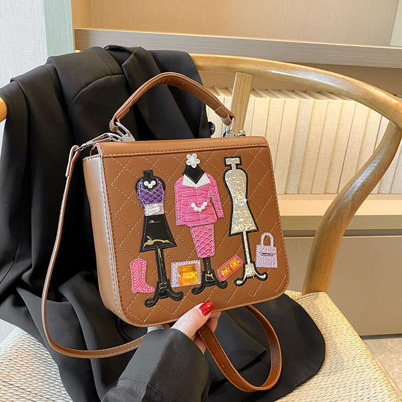 High end handbag for women in 2024, Japanese style embroidered small square niche retro single shoulder crossbody bag, 2024 temperament versatile new 