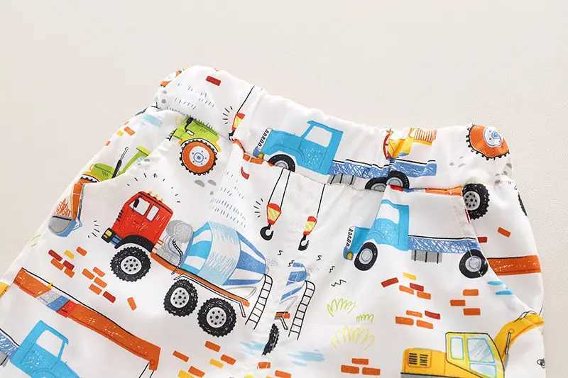 Clothing Sets Children Clothes Suit Summer Kids Boys Girl Causal Full Printe Cars Shirt Shorts 2Pcs/Set Kids Toddler Clothing Infant 0-5 Years H241214