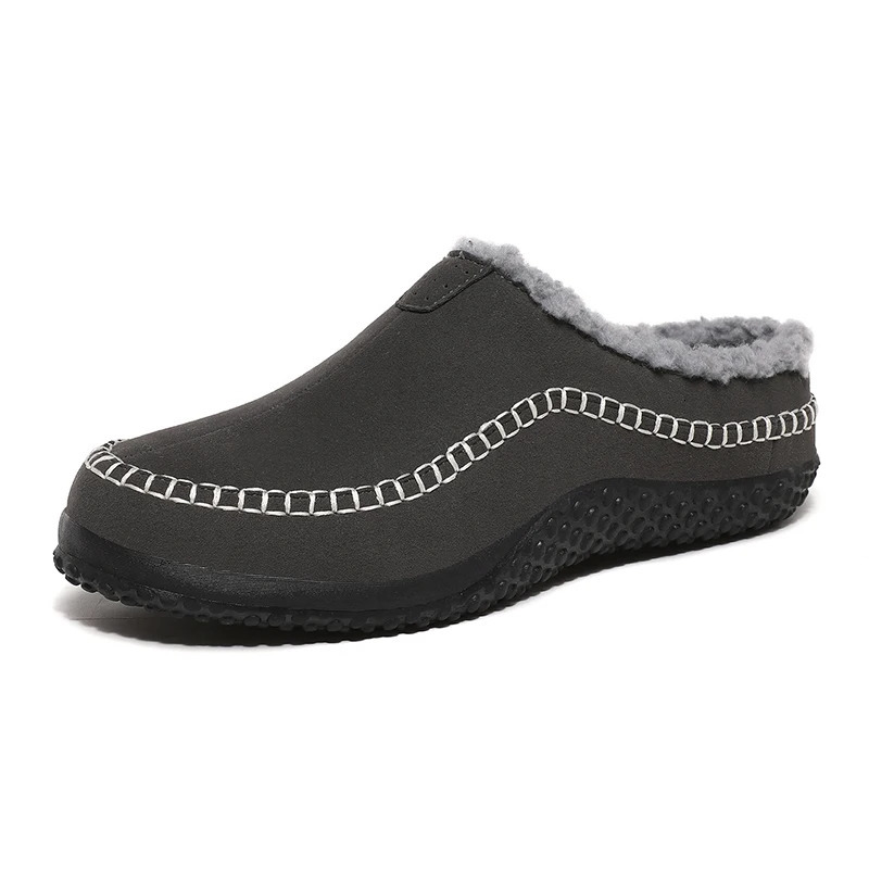 Mens Slip On Moccasin SlippersWinter IndoorOutdoor Warm Fuzzy Comfy House Shoes For MenWide Loafer Slippers Plus Size 3848 241214