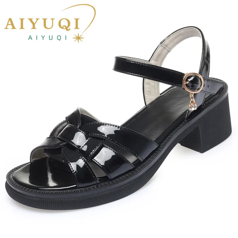 AIYUQI Women Sandals Rome 2024 Summer Genuine Leather Women Shoes Sandals Non-slip Fashion Sandals Ladies Footwear