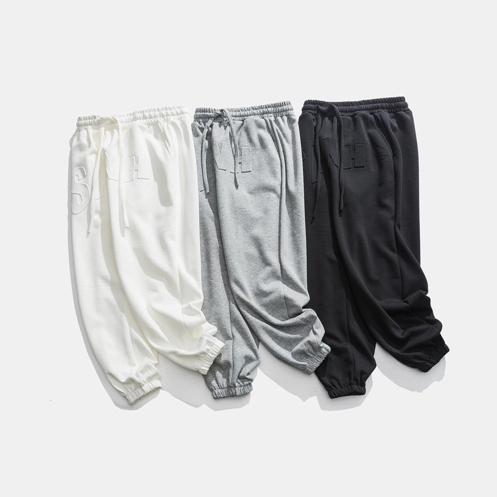Fashion streetwear hip-hop oversized sports pants mens Harajuku casual plus size jogging pants Korean sports jogging pants 241211