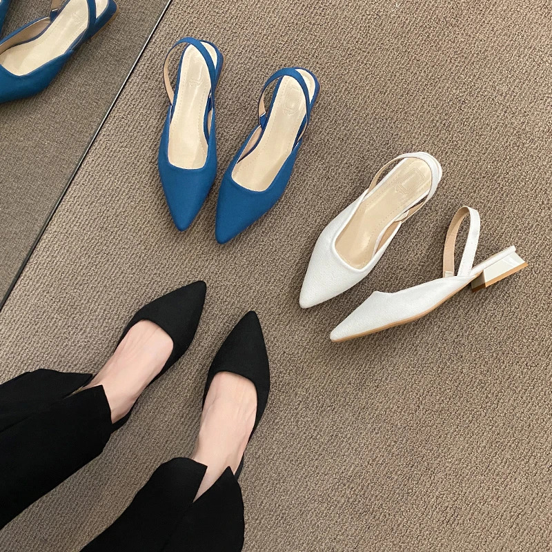 Summer womens sexy retro solid color high heels PU leather shoes Outdoor banquet party corner shoes Fashion sandals Plus size 42 241213