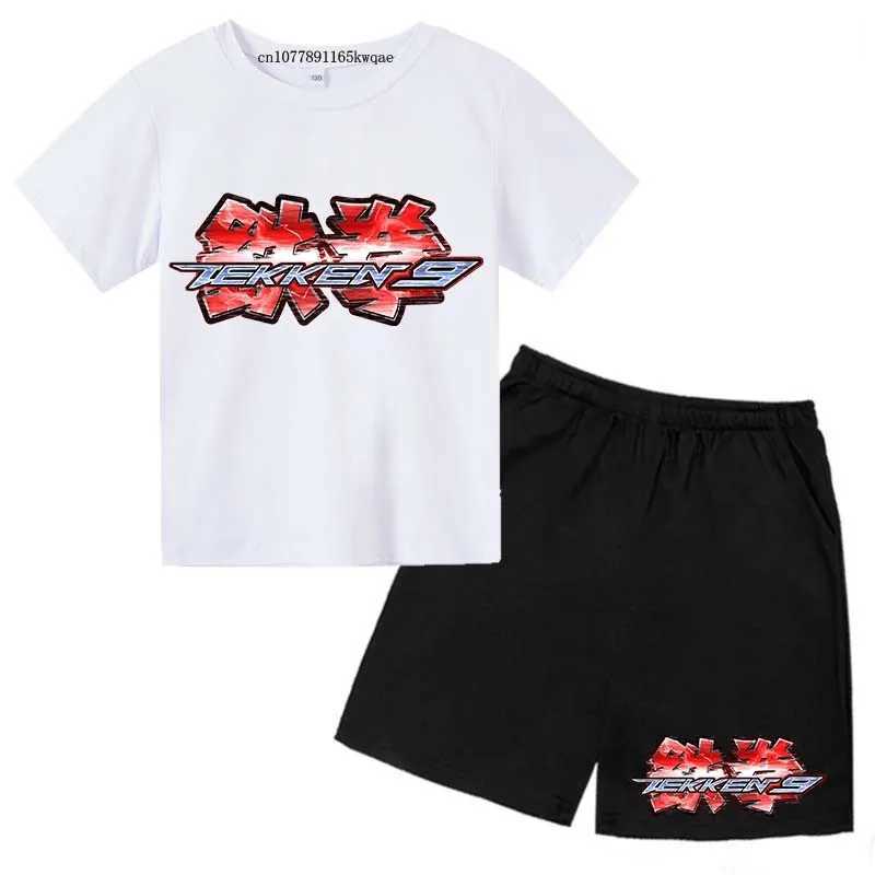 Clothing Sets TEKKEN Kids Summer Hot Game Print T-shirts+Pants 2pcs Sporty Suits 2-13 Years Boys Girls Casual Outfits Sets Children Clothes H241214