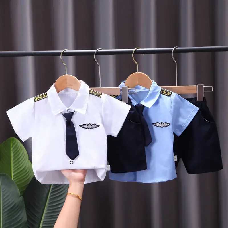 Clothing Sets New Summer Children Baby Girls Boys Clothes Infant T Shirt Shorts 2pcs/Set Kids Cotton Causal Toddler Costume 1 2 3 4 YEARS H241214