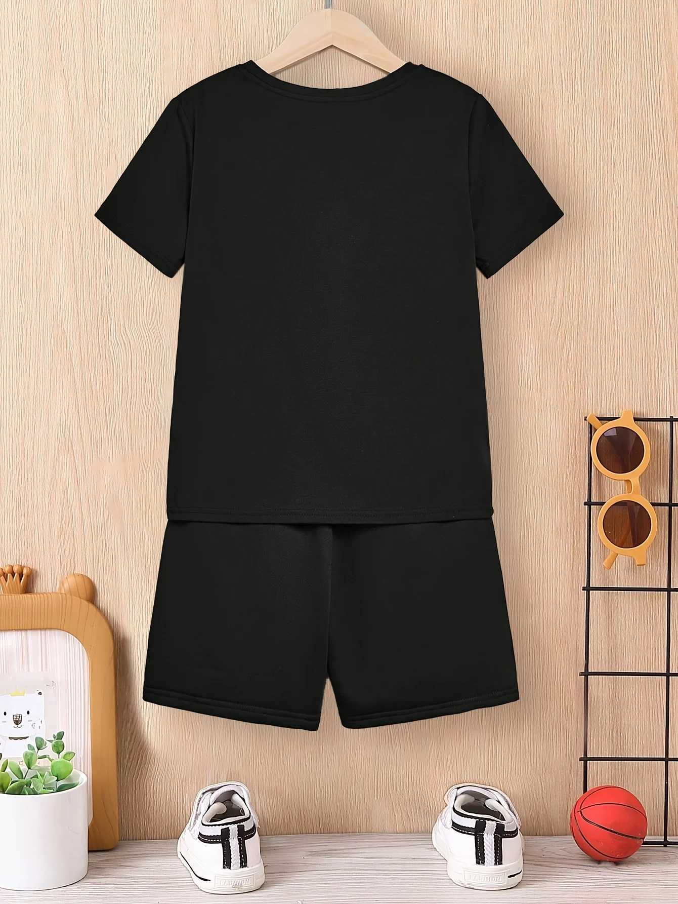 Clothing Sets Summer Baby Boy Clothes Set Kid Girls Cartoon Red Spider Printed T-Shirts And Shorts 2pcs Suit Children Top Bottom Outfits H241214
