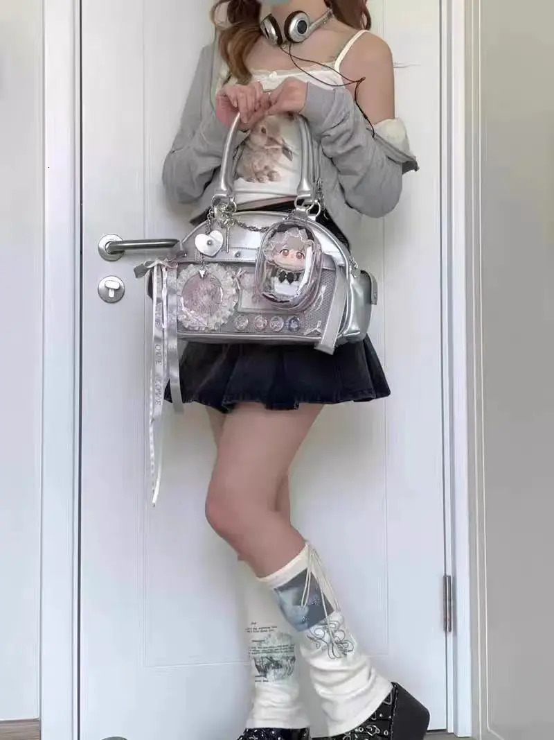 Girl Cute Kawaii Ita Bag Y2K Double Shoulder Ulzzang Cross Body Bag JK Uniform Handbag 241212