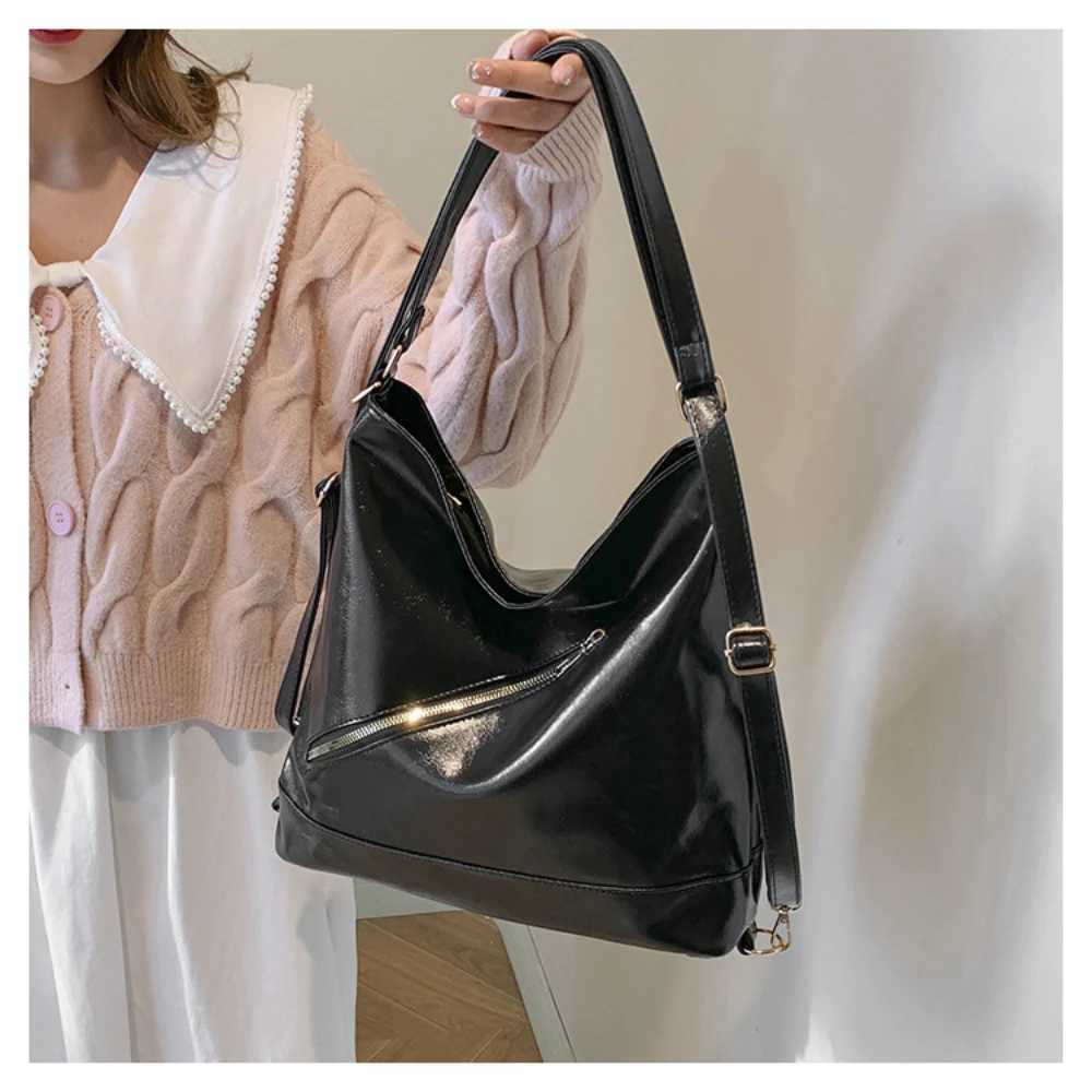 Vintage Leather Shoder Bag Wen Fashion Large Capaci Ladies Cmuting Handbag Fem Casual Travel Shopping Bag Schoolbag Z250318