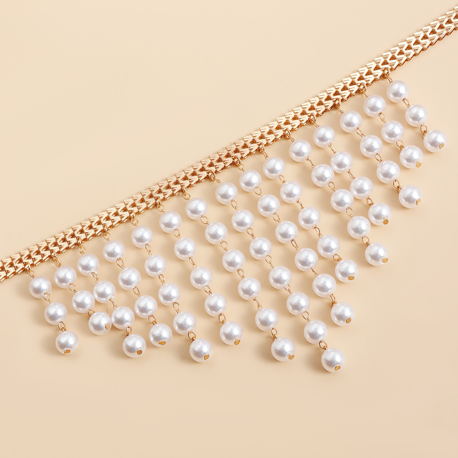 Elegant Multi-Layer Pearl Fringe Necklace for Trendy European Accessories 2025 New In Pearl Pendant Choker Jewelry Y2K Women Party Birthday Gifts Vale