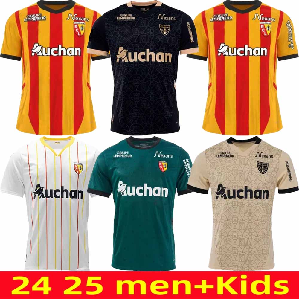 maillot RC Lens 24 25 soccer jerseys home yellow Saint-Barbe special OPENDA GANAGO SOTOCA Football Shirt 2024 kids NOTRE SANG ESTOR PEREIRA DA COSTA FRANKOWSKI