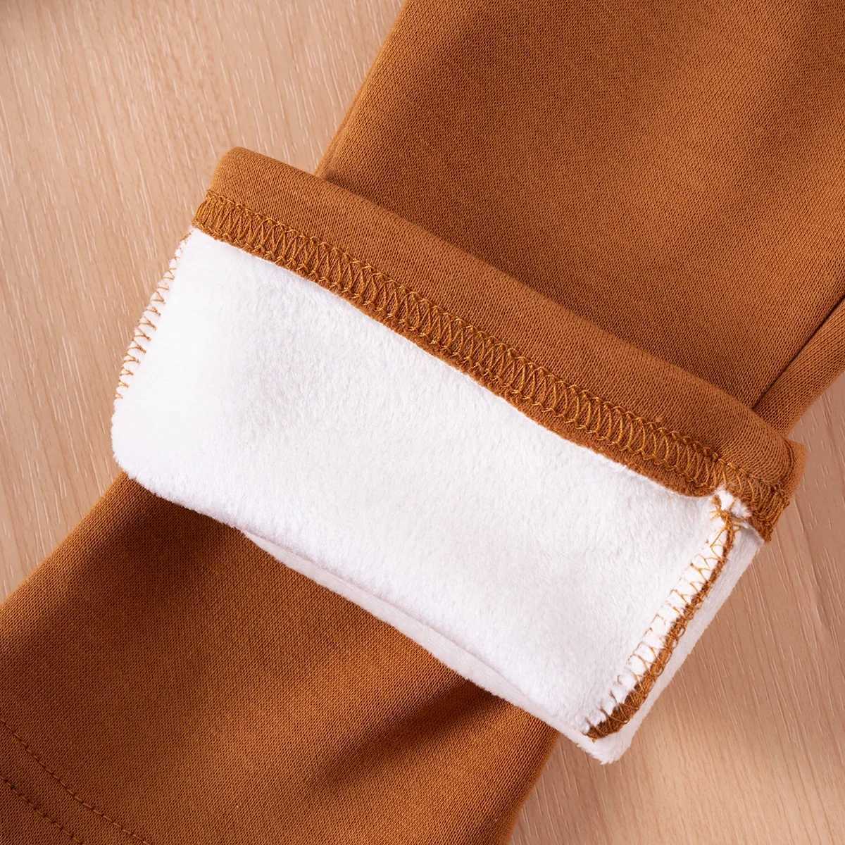 Clothing Sets 2pcs New Autumn Toddler Girls Suits Fleece Print Little Flying Sleeve Tops Casual Pants Clothes Sets Cute Fashion Set H241214