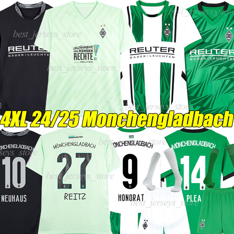 4XL 24/25 Borussia Monchengladbach soccer jerseys Children's Rights Special Kit Gladbach KLEINDIENST PLEA HONORAT CVANCARA men kids Kits sock set foootball shirts