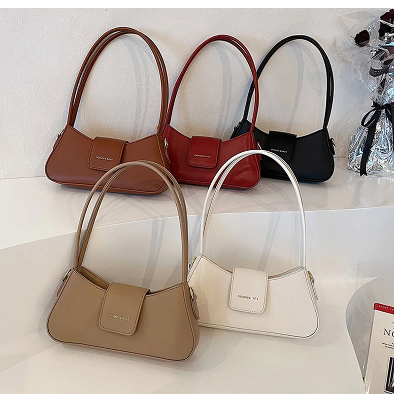 Fashionable red single shoulder womens underwear bag with French texture PU leather cross body bag fully matched handbag for spring and summer 2025 24
