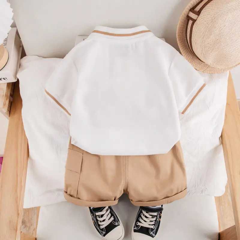 Clothing Sets New Children Summer Casual Clothes Suit Kids Boys Girls T-Shirt Short Pants 2pcs/set Kids Infant Coat Toddler Suit 0-5 Years H241214