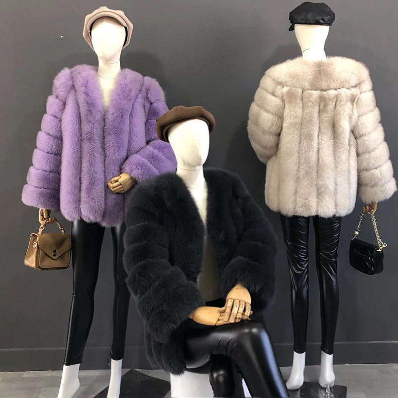 Autumn And Winter Mid Length Natural Fox Fur Coat Women Fashionable Jacket The Most Real Female Clothing 241211
