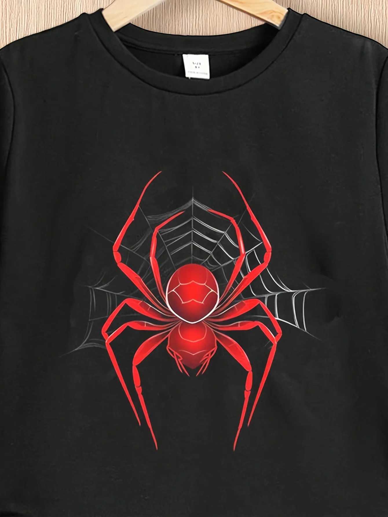 Clothing Sets Summer Baby Boy Clothes Set Kid Girls Cartoon Red Spider Printed T-Shirts And Shorts 2pcs Suit Children Top Bottom Outfits H241214