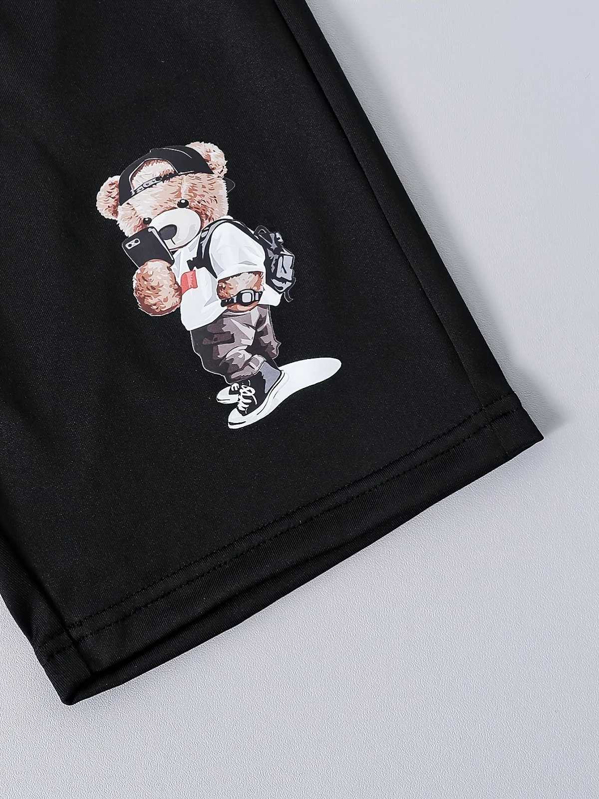 Clothing Sets Summer Baby Kid Boy Clothes Set Children Girls Cartoon Printed Short Sleeve T-shirts and Shorts 2pcs Suit Top Bottom Outfits H241214