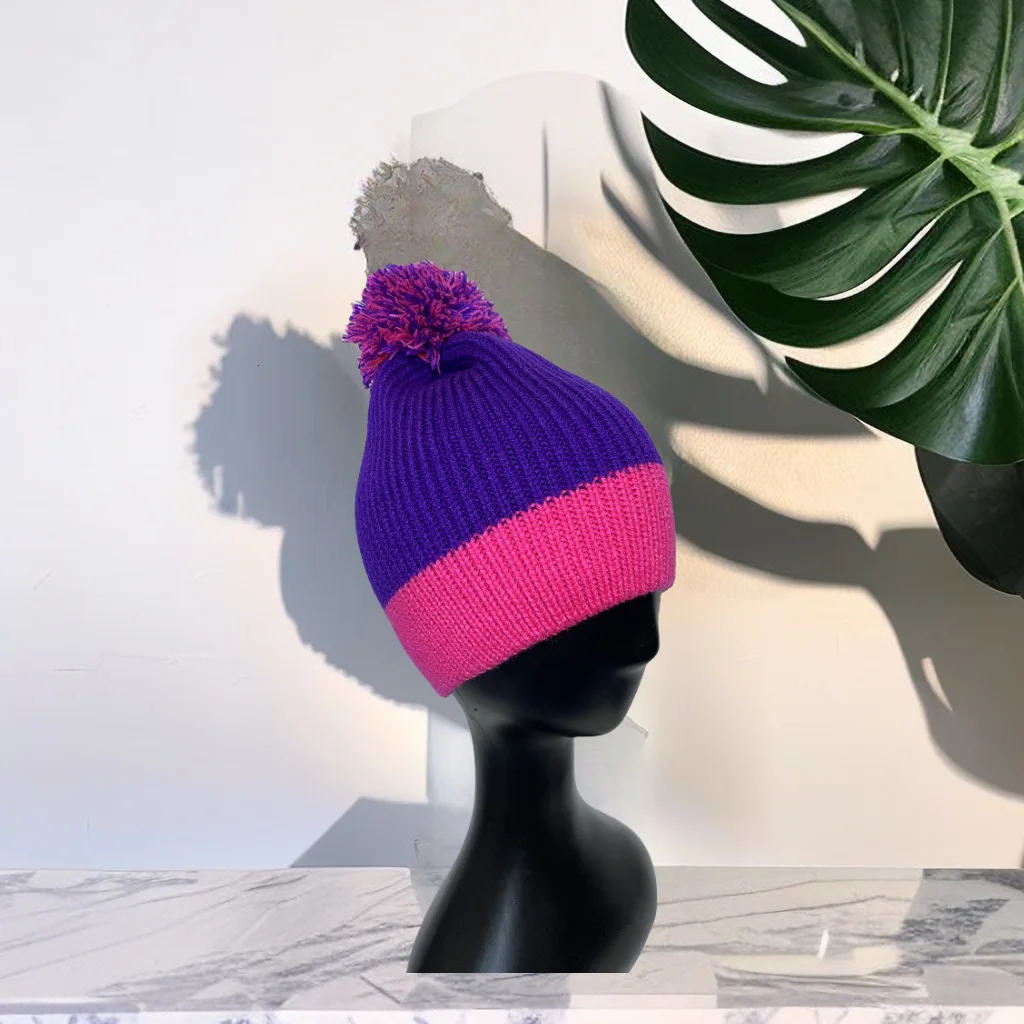 serve knitted hat womens autumn and winter warm candy color flip cover womens fashion skeleton bean wholesale 241211