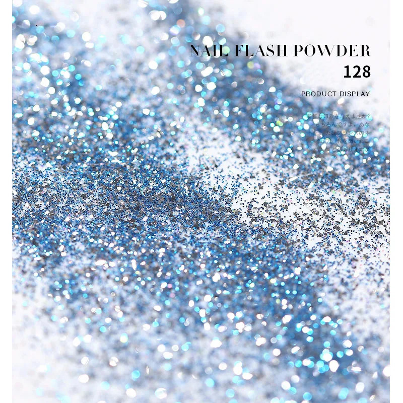 Nail Art DIY Platinum Powder 3D Mixed 8 Color Dust Sets Glitter Silver Sequins Flakes Manicure Decoration 241213