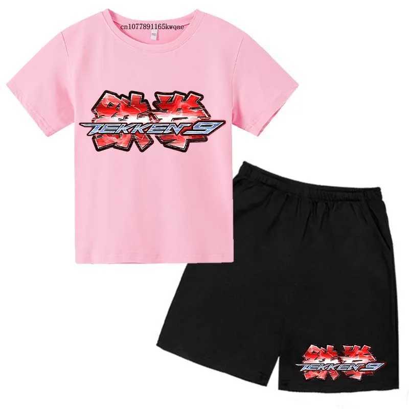 Clothing Sets TEKKEN Kids Summer Hot Game Print T-shirts+Pants 2pcs Sporty Suits 2-13 Years Boys Girls Casual Outfits Sets Children Clothes H241214