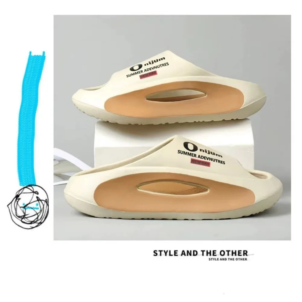 Women Men Slippers EVA Softsoled Wearresistant Platform Slides Sandals Indoor Outdoor Walking Beach Shoes 241214