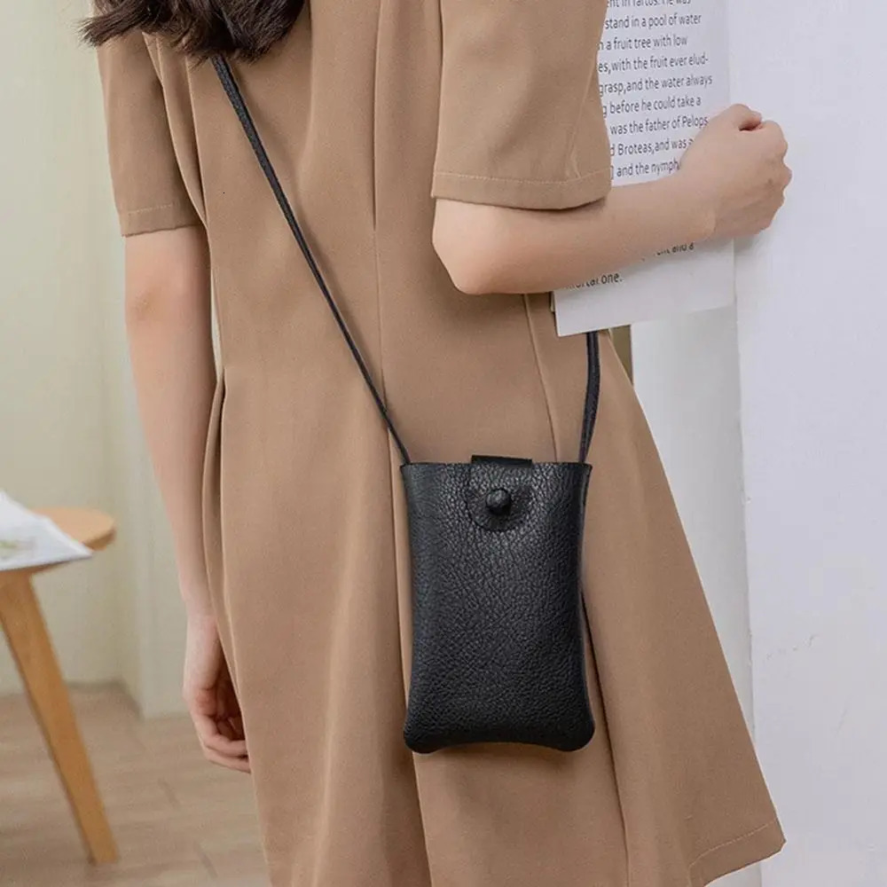 PU Leather Summer Shoulder Bag Wallet Solid Color Mobile Messenger Bag Large Capacity Mini Womens Handbag 241213