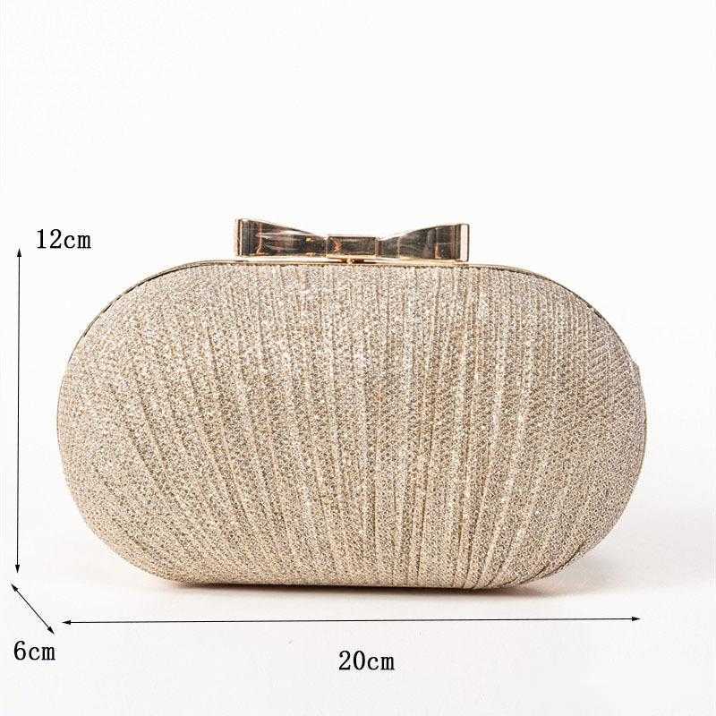 Clutch Bag Fresh and Sweet Bowknot Dinner Bag Bouncing Di Fine Flash Single Shoulder Bag Lady's Hand Messenger Bag 240920