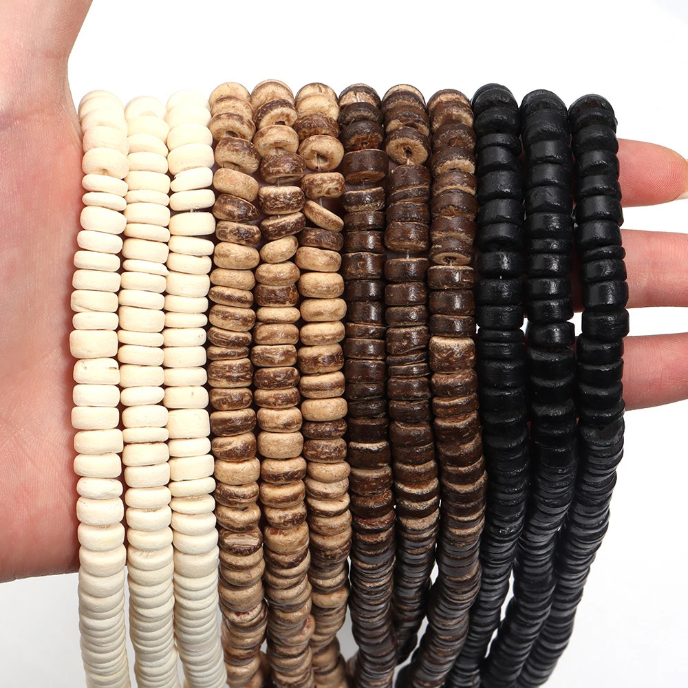 110300 pieces of round coconut shell wooden beads colorful loose used for jewelry making DIY necklace bracelet accessories 241212