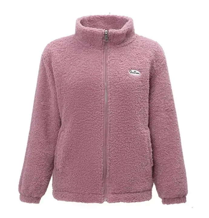 Women Polar Fleece Coats Solid Color Autumn Winter Thicken Warm Jackets Casual Streetwear Ladies Zipper Stand Collar Outerwear 241210