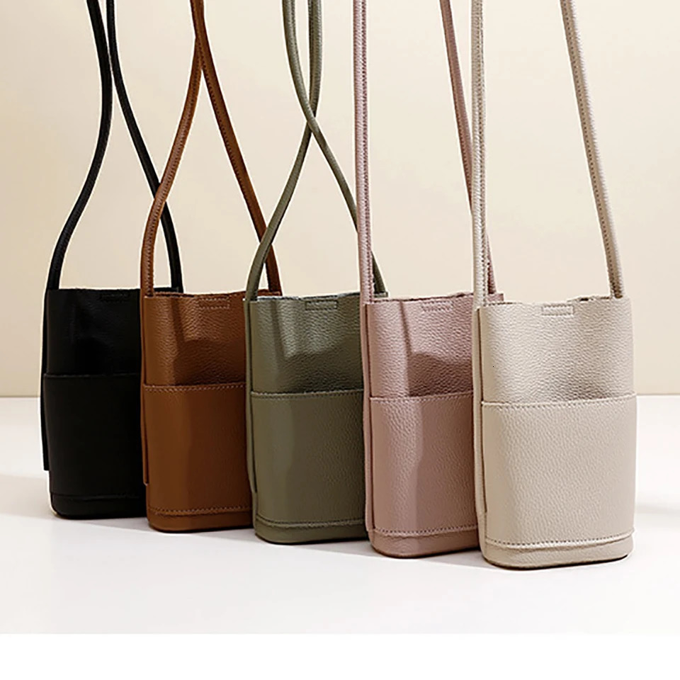 High quality soft Pu leather womens mobile phone bag portable ten font small pocket fashion version shopping mobile phone bag 241213