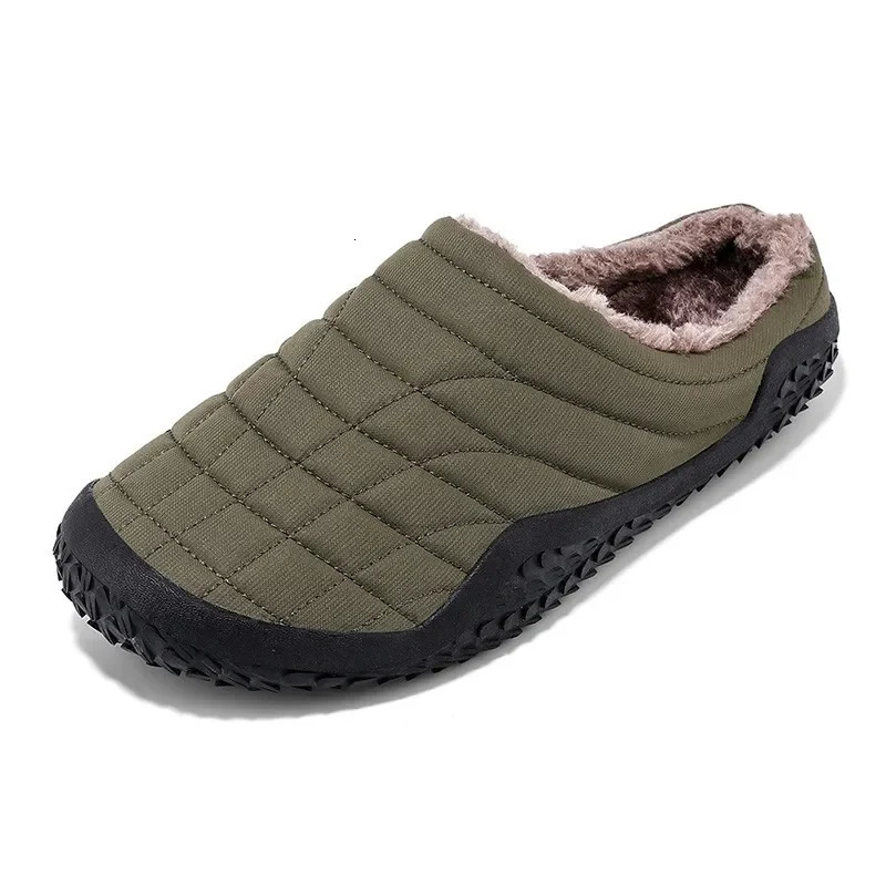 Winter Warm Men Slippers With Plush Plus 3747 Indoor Cotton Shoes Nonslip Home Mens Slides Long Fur Bedroom Unisex 241214