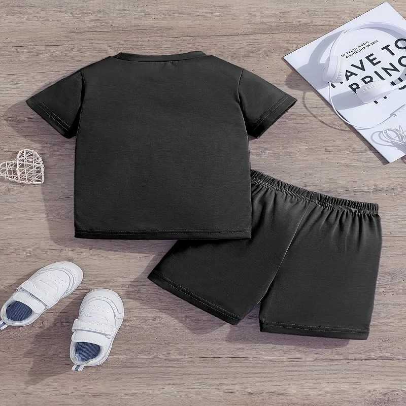 Clothing Sets Summer Baby Clothes Set Children Boy Printed T-shirts and Shorts 2 Pieces Suit Kid Short Sleeve Top Bottom Outfits H241214