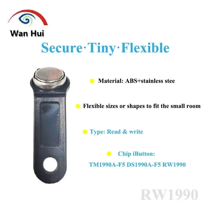 100 pieces of RW1990 F5 rewritable RFID tag touch card storage key DS1990A key Fob programmable copy Dallas sauna card home 241209