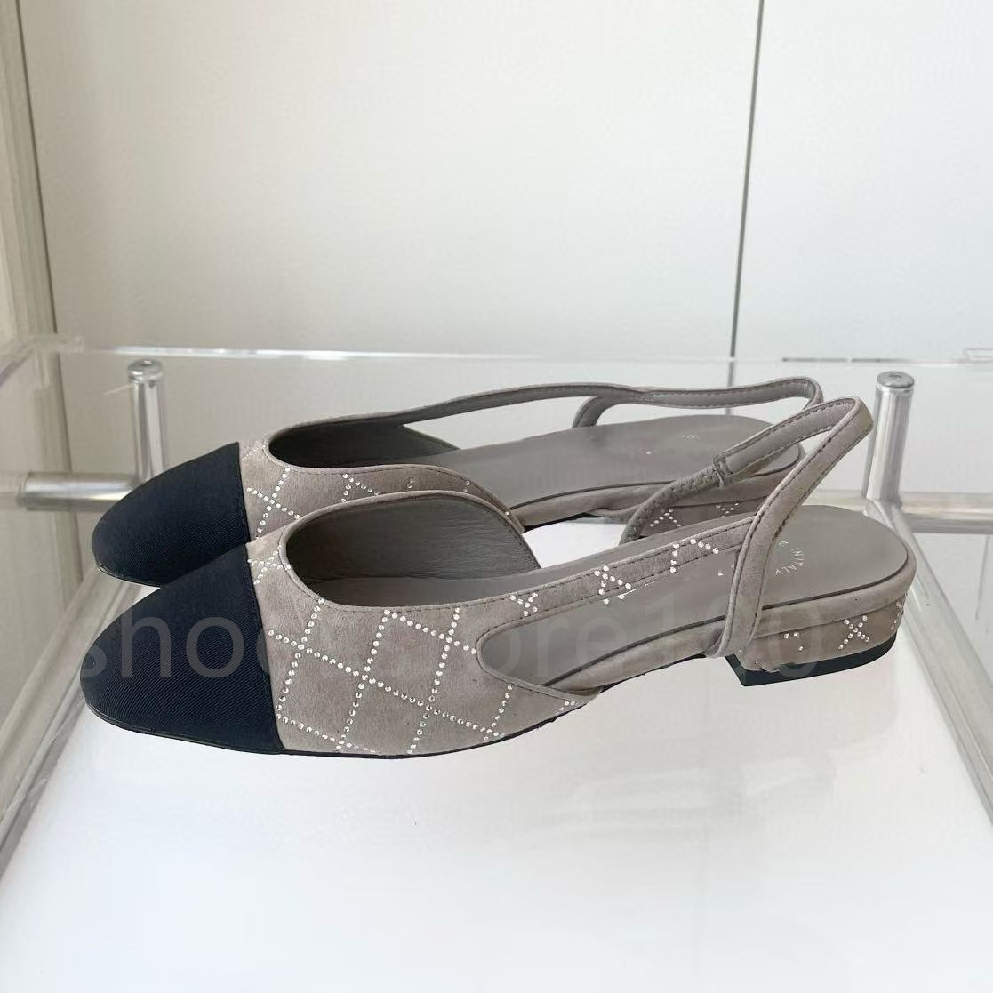 top Quality Classic leather Kitten heels Slingback thick Sandals pumps 6.5cm 9cmChunky block heels Dress shoes Women's luxury designers Sandals womens Wedding bag