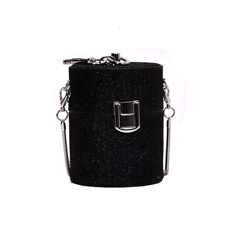 Fashion mini women's chain crossbody niche cydrical small bag mouth, red envelope, clothing accessories, runway bag, 2024 versatile temperament, 