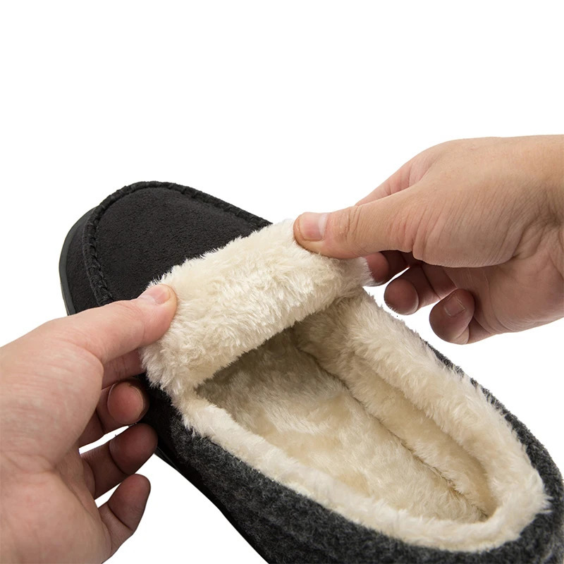 Winter Mens Slippers House Shoes Trend Warm Ankle Boots Man Cotton Male Felt Slipper Moccasin Room Footwear 241214